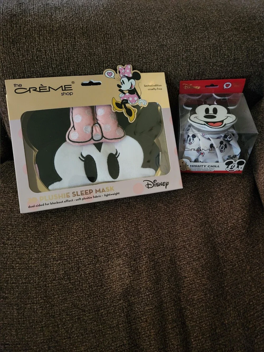 Creme Shop Disney Colab MICKEY + MINNIE MOUSE Reusable Ice Pack Plush Sleep Mask